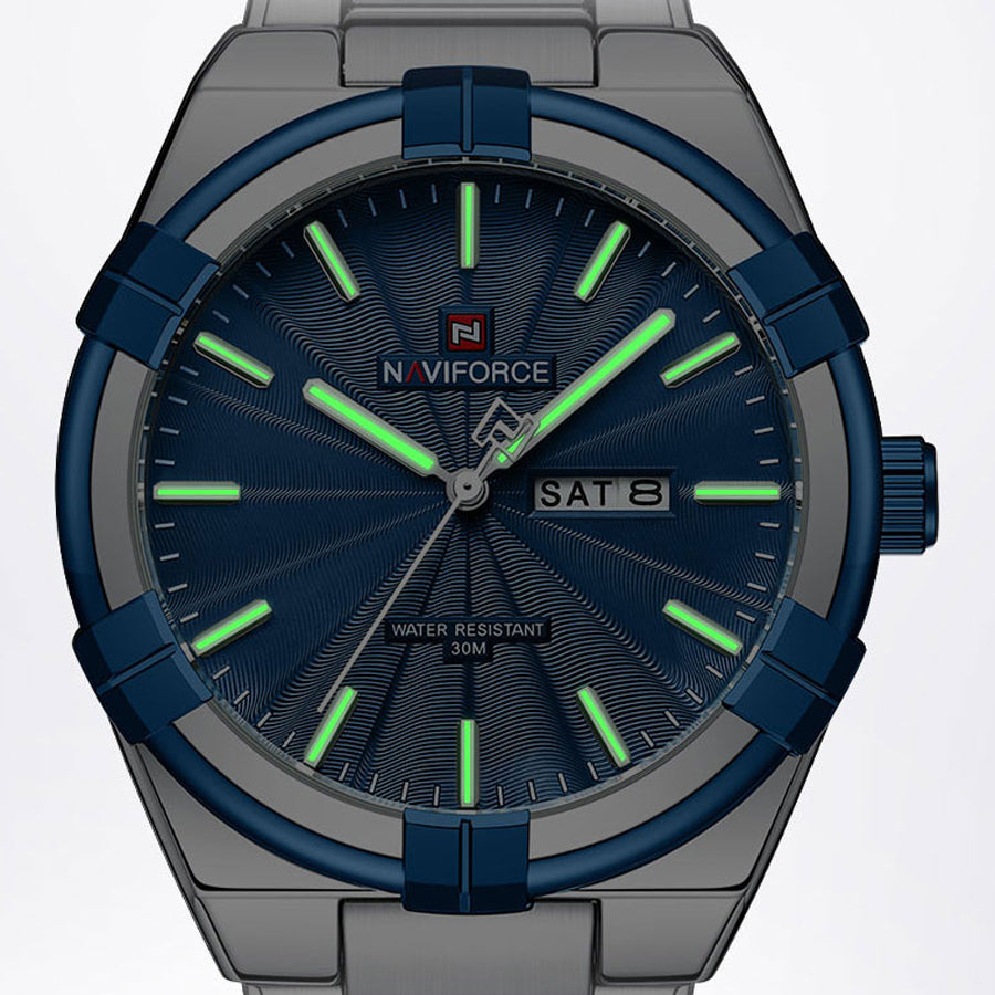NAVIFORCE 9218 Men's Stainless Steel Luxury Fashion Quartz Wristwatch
