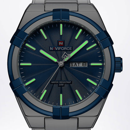 NAVIFORCE 9218 Men's Stainless Steel Luxury Fashion Quartz Wristwatch