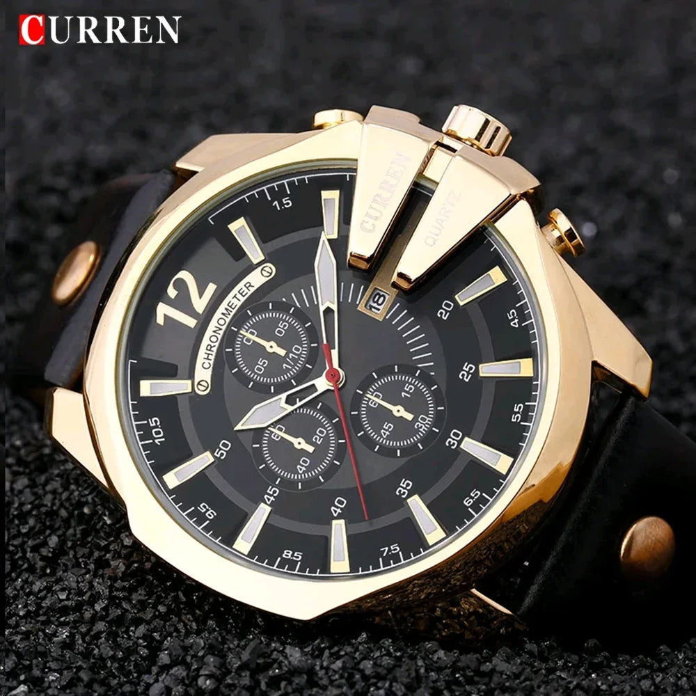 CURREN Brand Leather Watch-8176