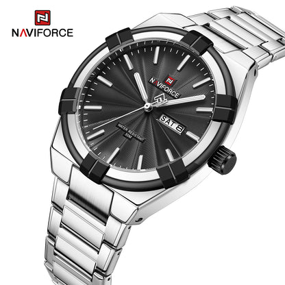 NAVIFORCE 9218 Men's Stainless Steel Luxury Fashion Quartz Wristwatch