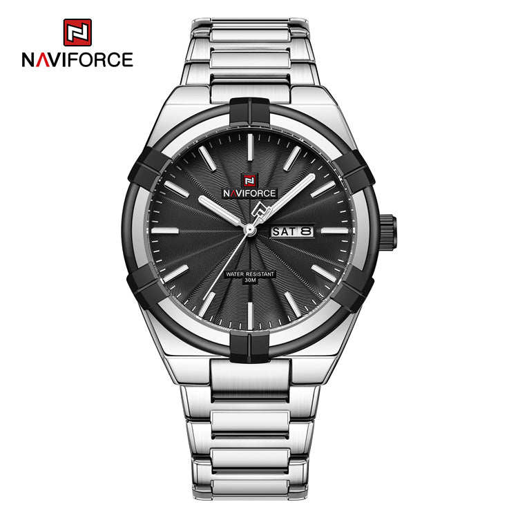 NAVIFORCE 9218 Men's Stainless Steel Luxury Fashion Quartz Wristwatch