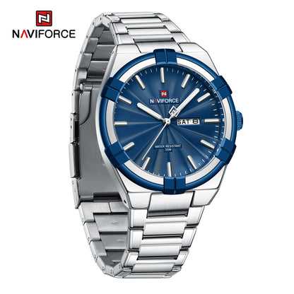 NAVIFORCE 9218 Men's Stainless Steel Luxury Fashion Quartz Wristwatch