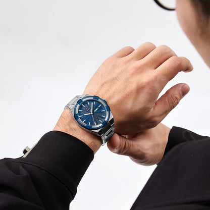 NAVIFORCE 9218 Men's Stainless Steel Luxury Fashion Quartz Wristwatch